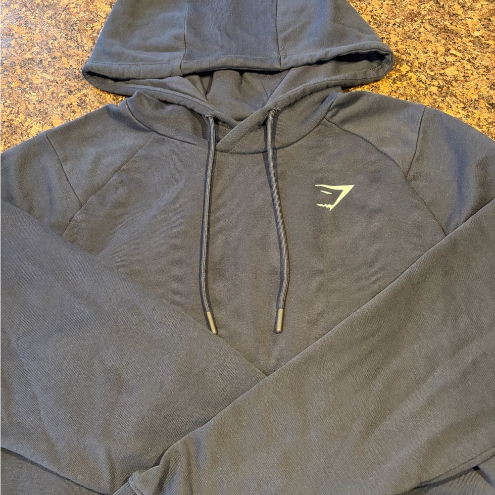 Gymshark ‘Bold’ Hoodie in Evening Blue with teal Vertical Logo. NWOT - Picture 3 of 4